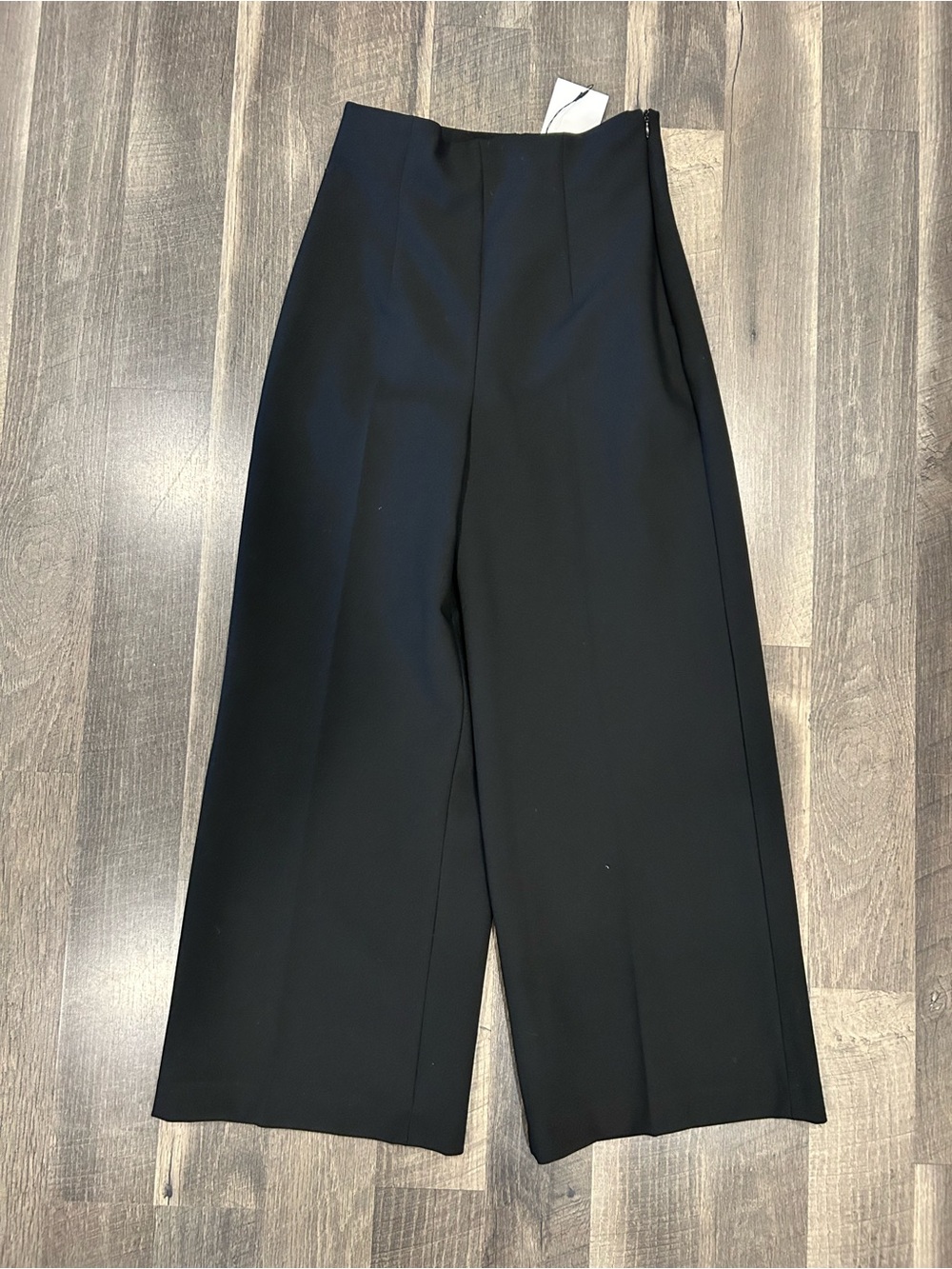 Zara Black High-Waist Wide-Leg Trousers (with tags)